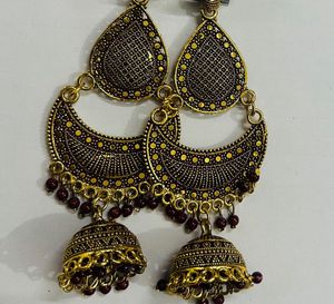 Antique Gold Jhumka Earrings