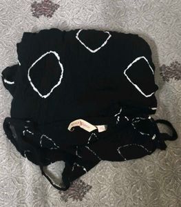 Black White Graphic Print Sundress