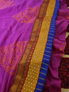 Vibrant Pink Kurta with Orange Print