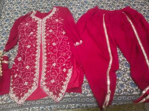 Majenta party wear dhoti suit set in xl size