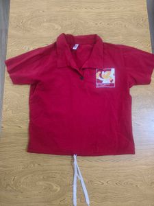 Red Mickey Mouse Graphic Polo T-Shirt