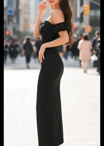 Elegant Black Off-Shoulder Dress New Year Sale ❗❗