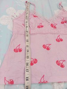 Cute Cherry Print Camisole Top