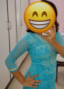 last price/Blue Embroidered Kurta