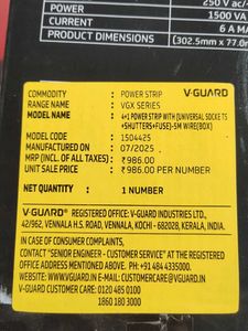 V-Guard 4 Way Power Strip