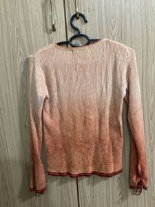 Ribbed Ombre Long Sleeve Top