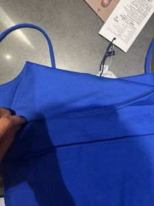 Blue Asymmetrical Tank Top