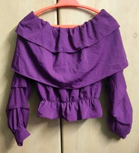 Purple Ruffle Top