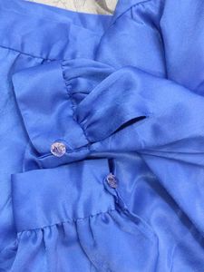 Calvin Klein Royal Blue Satin Top - XXL
