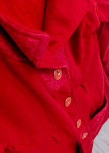 Red Women's Button-Up Jacket