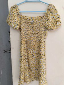 Floral Print Puff Sleeve Dress