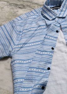 Stylish Blue Striped Men's Shirt