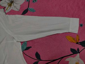 Classic White Pleated Button-Down Shirt