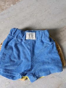 4 Cute Shorts Bundle - Yellow, Blue, Tan