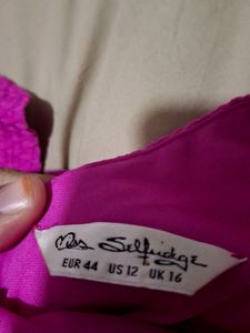 Vibrant Pink Textured Fit &amp; Flare Dress xl size