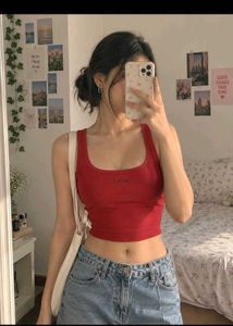 Cute Red "LEGE" Crop Top