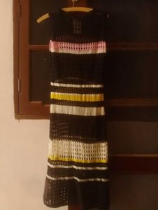 Striped Crochet Maxi Dress