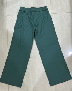 Elegant Teal Wide-Leg Trousers