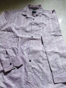 Men's Pink Printed Casual Shirt