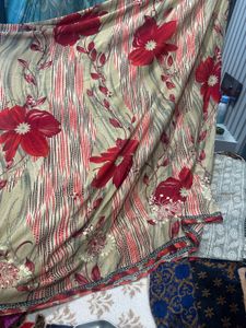 Elegant Floral Print Saree