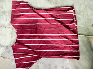 Chic Striped Red Top