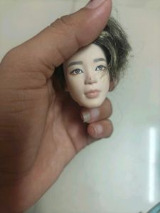 Doll Head with Brown Hair