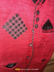 Red Nd Black Beautiful Modi Jacket For 8-10Years