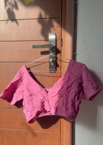 Pink Textured Blouse