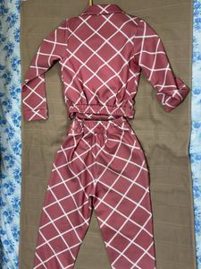 Peppermint Chic Pink &amp; White 3 piece Suit For Girl