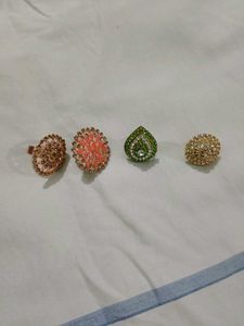 Set of 4 Statement Rings