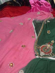 Pink Velvet Embellished suit