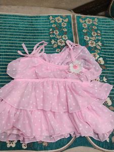 tiered ruffle dress and unicorn jeans
