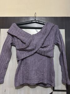 Stylish Off-Shoulder Wrap Top