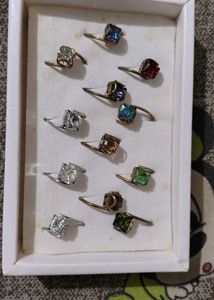 Assorted Gemstone Rings Set
