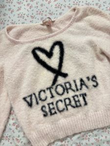 Victoria secret baby pink fuzzy sweater
