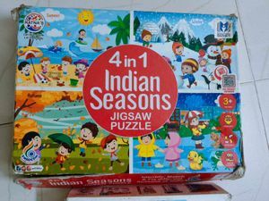 Indian season puzzle set of 4