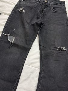 Distressed Black Jeans