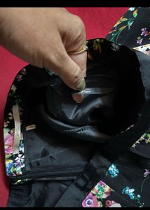 Floral Black Shorts