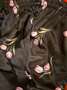 Satin Floral Print Nightsuit