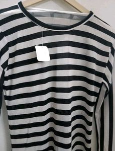 Striped Long Sleeve Midi Dress