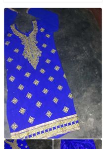Vibrant Blue Embroidered Kurta Set