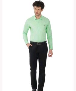 Men's Light Green Formal Shirt
