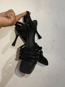 Elegant Black Strappy Heels