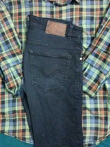 Men's Plaid Shirt and Jeans Combo