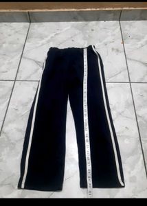Comfy Black Joggers with White Stripes