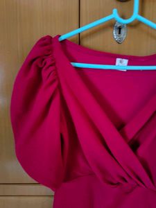 Chic Pink Wrap Dress