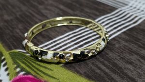 Elegant Enamel Floral Bangle