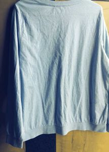 Blue Floral Print Long Sleeve Top