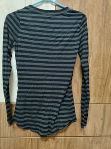 Black An Grey Line T Shirt