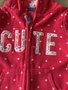 Cute Pink Polka Dot Sleepsuit